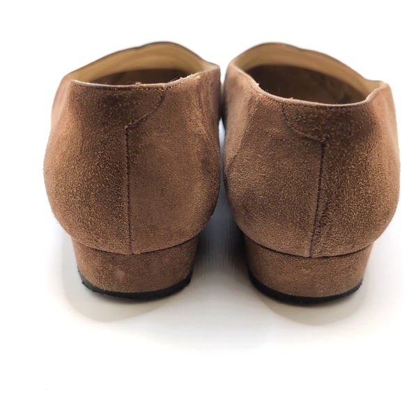 Bally Justine Light Brown Suede Leather Flat Loafers Shoes Size 6 M - Picture 6 of 11